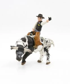 Little Buster Toys Bucking Bull & Rider-Black & White, 500276