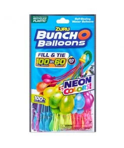 Zuru Bunch O Balloons Neon Colors 100+ Rapid-Filling Self-Sealing Water Balloons, 3-Pack, 56421UQ1