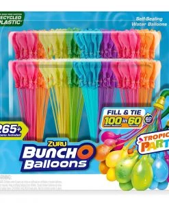 Zuru Bunch O Balloons Neon Colors 265+ Rapid-Filling Self-Sealing Water Balloons, 8-Pack, 56430