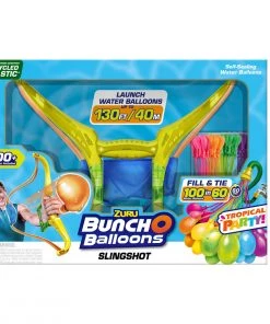 Zuru Bunch O Balloons Neon Colors Slingshot & 100+ Rapid-Filling Self-Sealing Water Balloons, 56442
